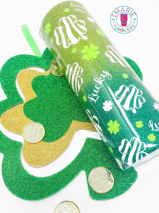 Saint Patrick's Day Lucky Glitter Tumbler!