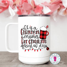 Christmas Movies and Cocoa Sublimation Tumbler